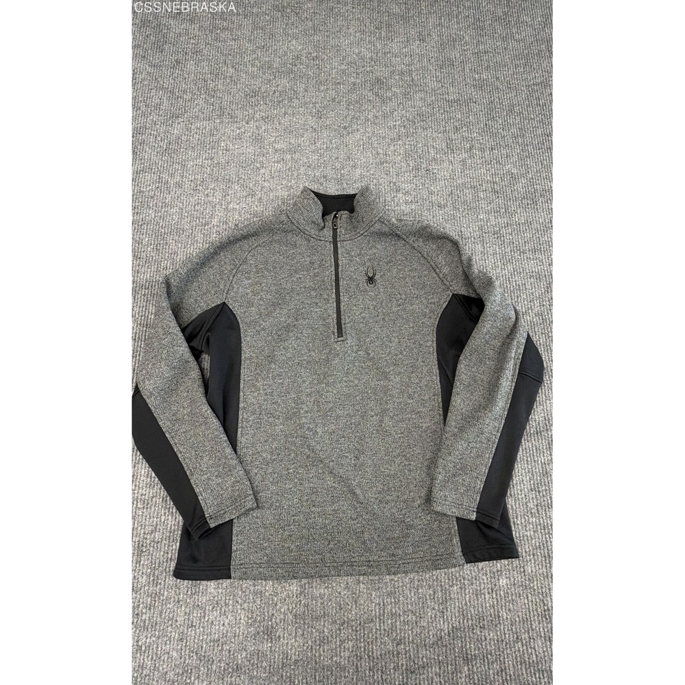 Spyder Men Gray Outbound Half Zip Fleece Sweater Jacket Pullover XXL 186400